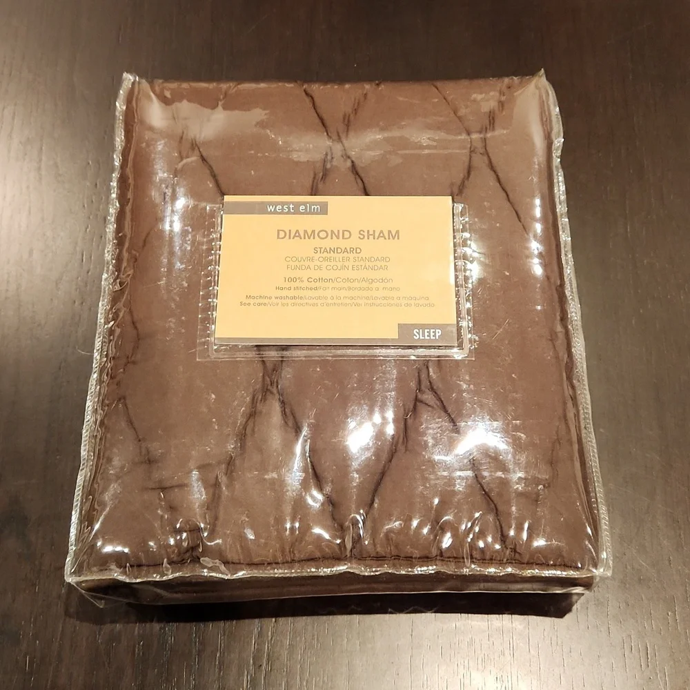 WEST elm Diamond Sham Standard size BNWT